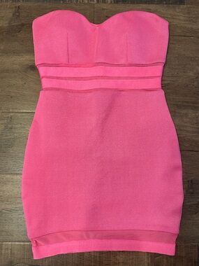 2b Bebe hot pink bodycon tube dress size medium